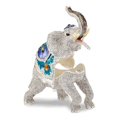 Bejeweled Elephant Trinket Box with Matching Necklace – view 4