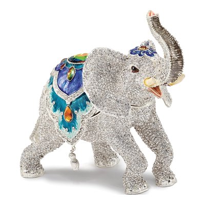 Bejeweled Elephant Trinket Box with Matching Necklace – view 6