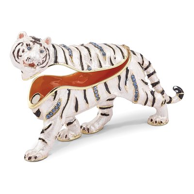 White Tiger MALA Trinket Box & 18" Necklace Set – view 2