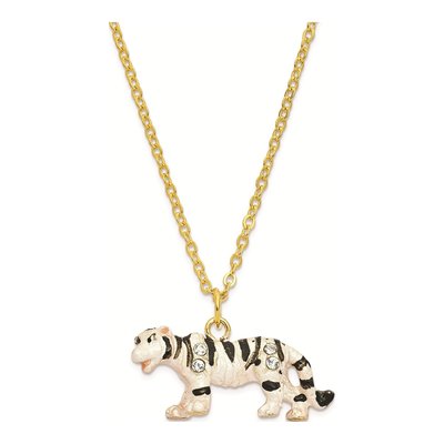 White Tiger MALA Trinket Box & 18" Necklace Set – view 3