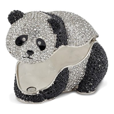 Crystal Panda Trinket Box with 18" Necklace – view 2