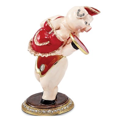 Fancy Nancy Pig Trinket Box with 18" Necklace – view 2