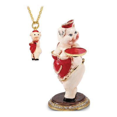 Fancy Nancy Pig Trinket Box with 18" Necklace – view 6