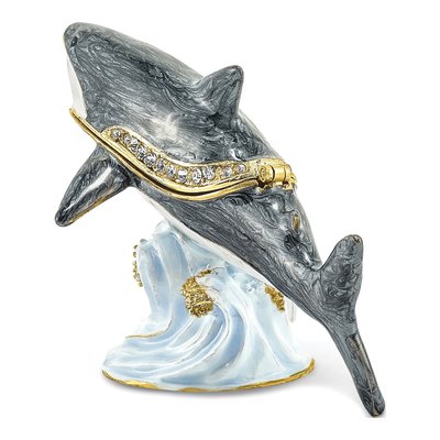 Pewter Shark Trinket Box with 18" Necklace – view 5