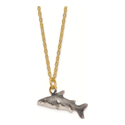Pewter Hammerhead Shark Trinket Box & 18" Necklace – view 4