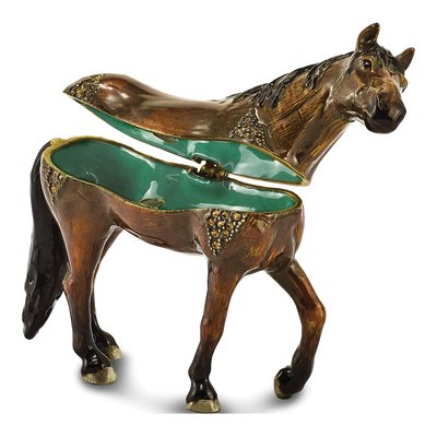 SPENCER Dark Bay Horse Trinket Box & Necklace Set – view 2