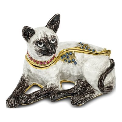 Siamese Cat Trinket Box with 18" Necklace – view 4