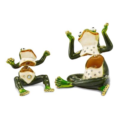 Pewter Frog Trinket Box with 18" Necklace – view 3