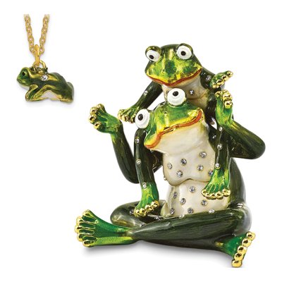 Pewter Frog Trinket Box with 18" Necklace – view 5