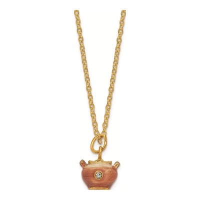 Pot of Gold Trinket Box with 18" Necklace – view 3