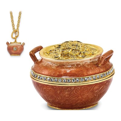 Pot of Gold Trinket Box with 18" Necklace – view 4