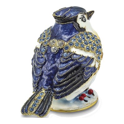 Pewter Blue Jay Trinket Box with Necklace – view 5