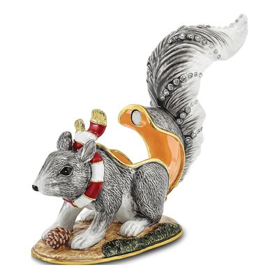 Grey Squirrel Trinket Box & Necklace Set – view 2