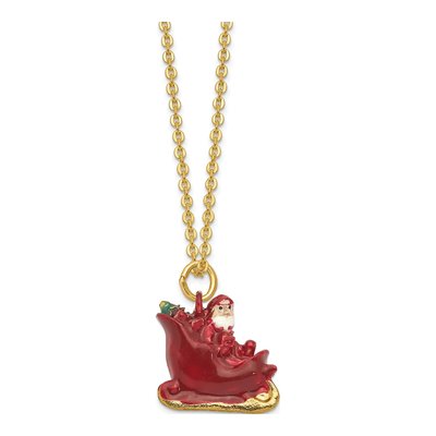 Cruisin' Santa Trinket Box with 18" Necklace – view 4