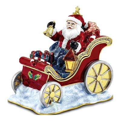 Cruisin' Santa Trinket Box with 18" Necklace