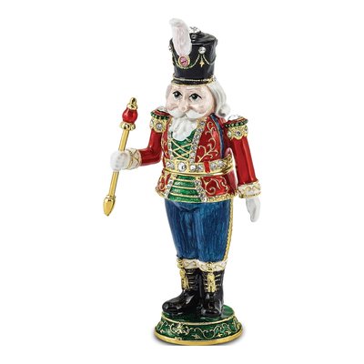 Bejeweled Toy Soldier Trinket Box & Necklace