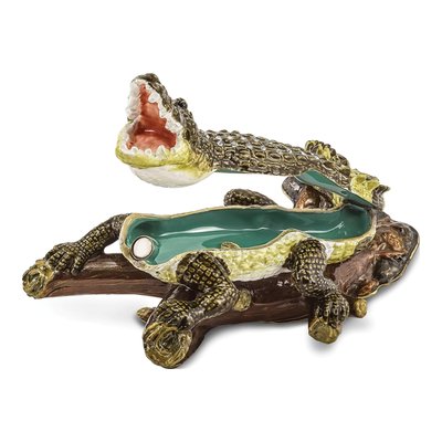 Crocodile Trinket Box with 18" Necklace – view 2