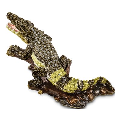 Crocodile Trinket Box with 18" Necklace – view 3