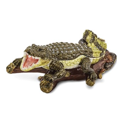 Crocodile Trinket Box with 18" Necklace – view 5