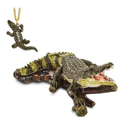 Crocodile Trinket Box with 18" Necklace – view 7