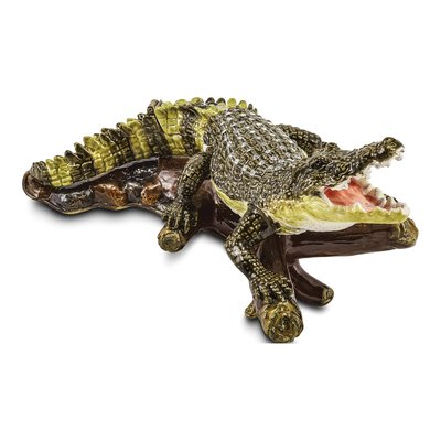 Crocodile Trinket Box with 18" Necklace