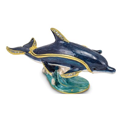 Dolly & Dylan Dolphin Trinket Box with Necklace – view 3