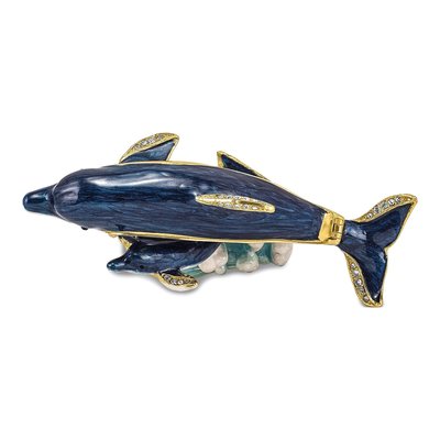 Dolly & Dylan Dolphin Trinket Box with Necklace – view 6