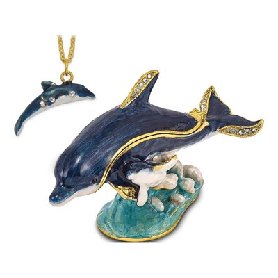 Dolly & Dylan Dolphin Trinket Box with Necklace – view 8