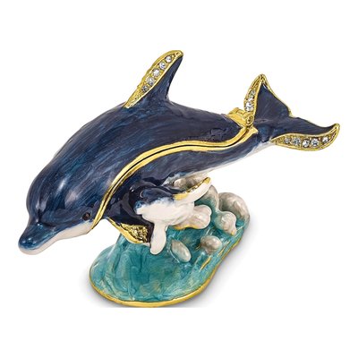 Dolly & Dylan Dolphin Trinket Box with Necklace