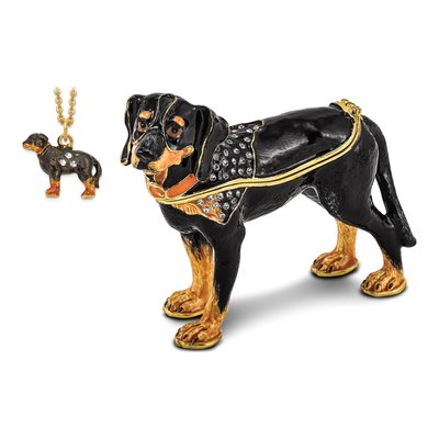 Bluetick Coonhound Trinket Box with 18" Necklace – view 7