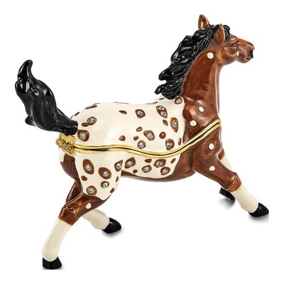 Aspen Appaloosa Horse Trinket Box & Necklace Set – view 5