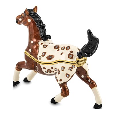 Aspen Appaloosa Horse Trinket Box & Necklace Set – view 6