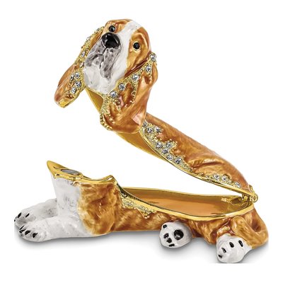 Bassett Hound Trinket Box with Matching Necklace – view 2