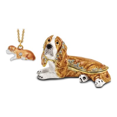 Bassett Hound Trinket Box with Matching Necklace – view 7
