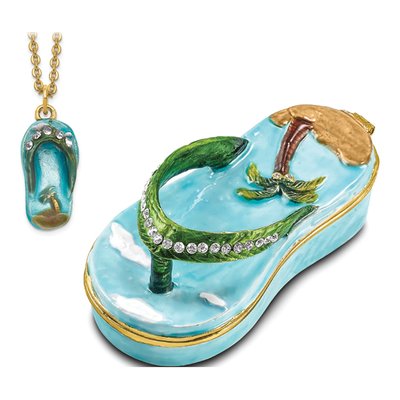 Sandal Trinket Box & 18" Necklace – view 6