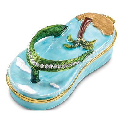 Sandal Trinket Box & 18" Necklace