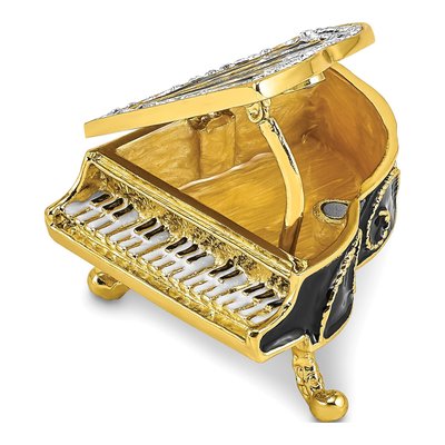 Serenade Grand Piano Trinket Box with Necklace – view 3