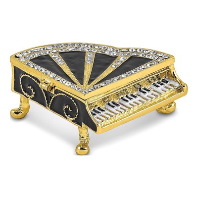Serenade Grand Piano Trinket Box with Necklace