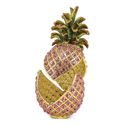 Pink Pineapple Trinket Box & 18" Necklace – view 2