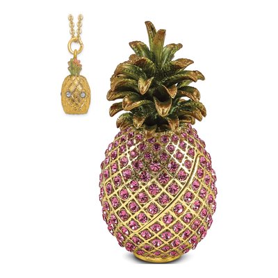 Pink Pineapple Trinket Box & 18" Necklace – view 4