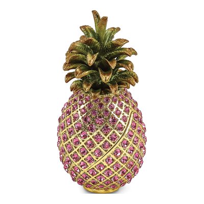 Pink Pineapple Trinket Box & 18" Necklace
