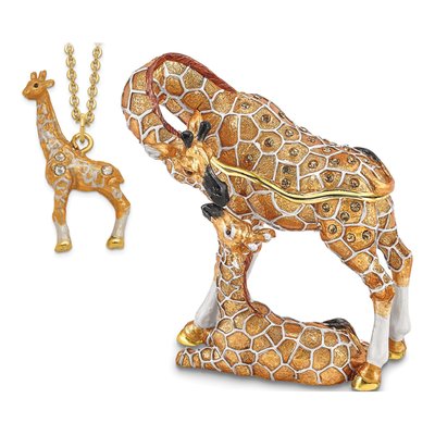 Jasmin & Jasper Giraffe Trinket Box with Necklace – view 6