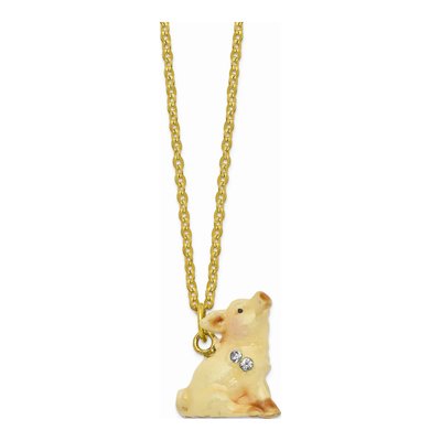 Pewter Pig Trinket Box with Necklace – view 4
