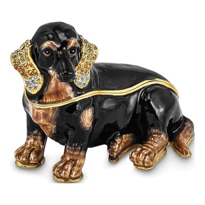 Dachshund Trinket Box with 18" Necklace