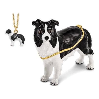 Border Collie Trinket Box with 18" Necklace – view 6