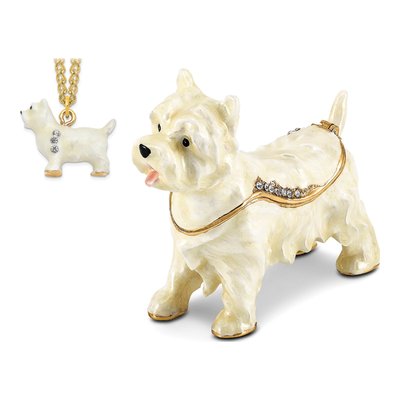 Westie Trinket Box with Matching 18" Necklace – view 8