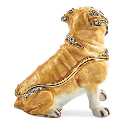 Pewter Wednesday Pug Trinket Box & Necklace – view 6
