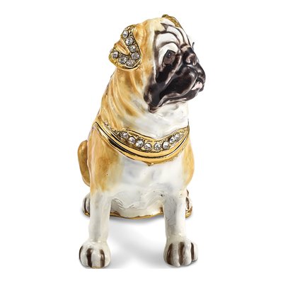 Pewter Wednesday Pug Trinket Box & Necklace – view 7