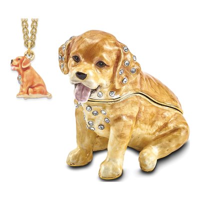 Golden Retriever Trinket Box & Necklace – view 8