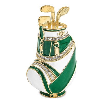 Golf Bag Trinket Box & 18" Necklace Gift Set
